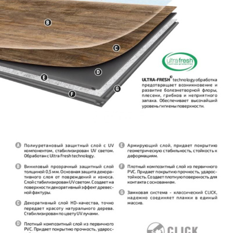 Vinilam Click 3.7мм 66777 Дуб Росток фото 2 | FLOORDEALER